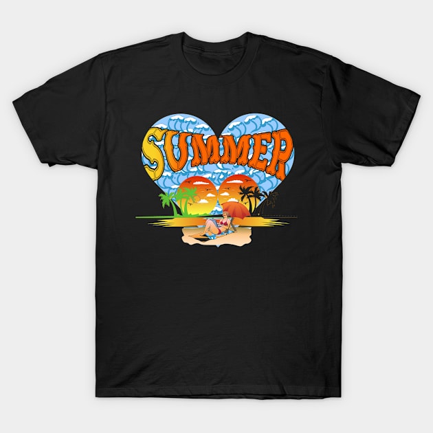 Summer T-Shirt by MckinleyArt